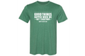 GOOD THINGS HAPPEN SUEDED COTTON BLENDED T-SHIRT
