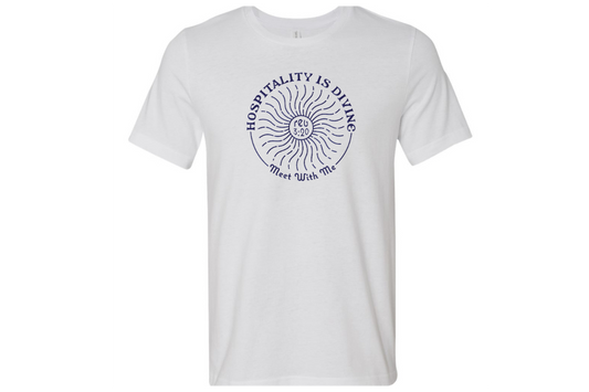 HOSPITALITY IS DIVINE HEAVY WEIGHT 100% COTTON T-SHIRT